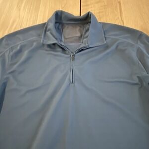 Timberland 1/4 Zip MENS SIZE Large Blue Gray Pullover Performance Vented Shirt